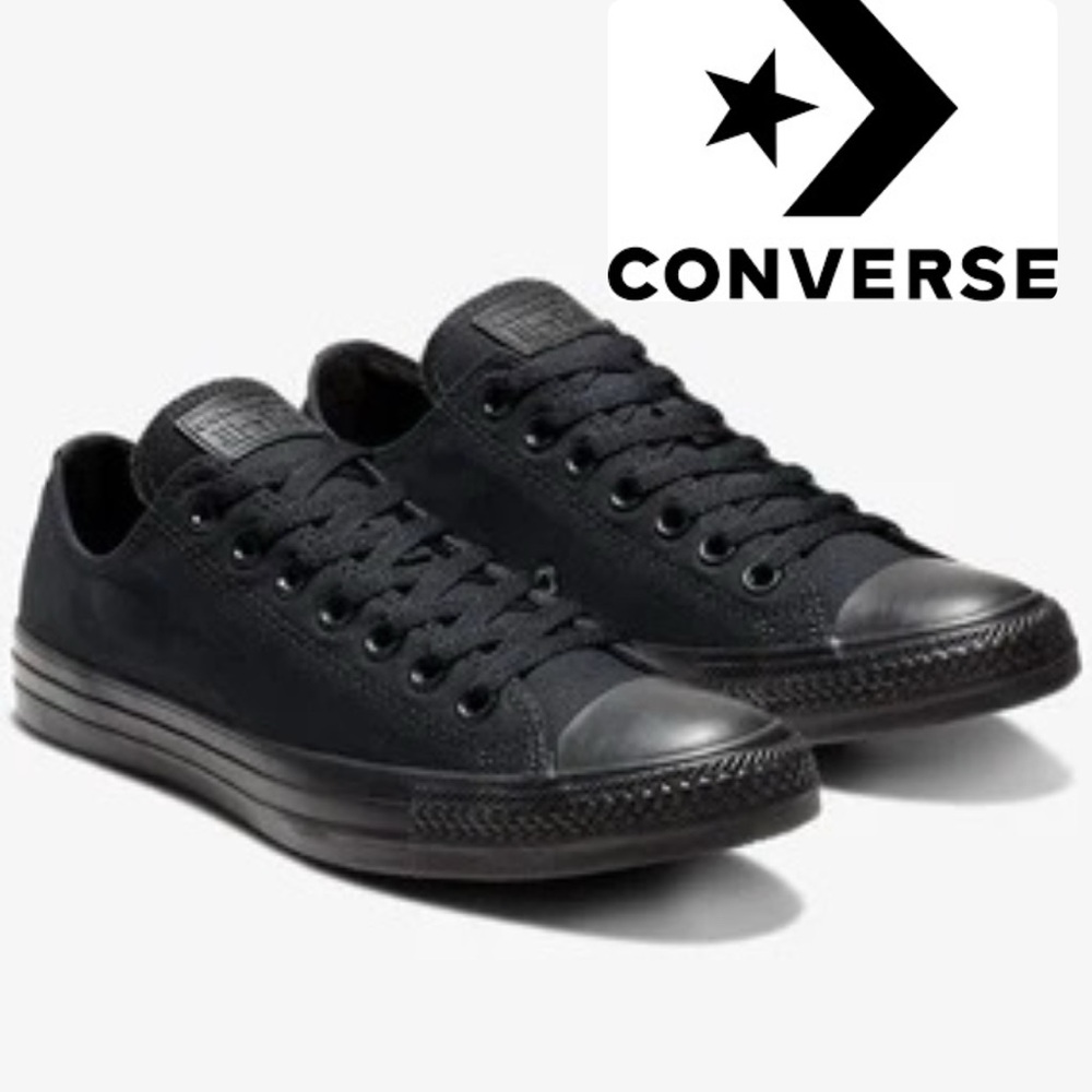 Converse Chuck Taylor All Star Black Monochrome Sneakers- Sz 7.5 women / 5.5 men